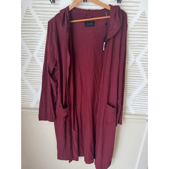 Natori Men’s XL Galen Cotton Modal Hooded Robe NWT - Picture 2 of 5